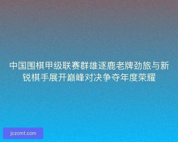 中国围棋甲级联赛群雄逐鹿老牌劲旅与新锐棋手展开巅峰对决争夺年度荣耀
