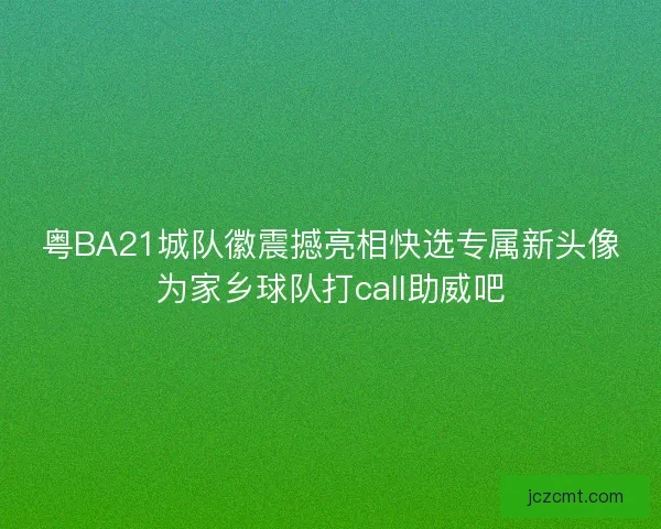粤BA21城队徽震撼亮相快选专属新头像为家乡球队打call助威吧