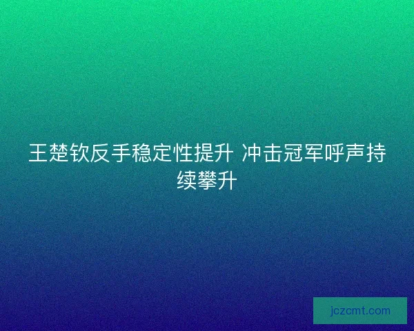 王楚钦反手稳定性提升 冲击冠军呼声持续攀升 王楚钦反手稳定性提升 冲击冠军呼声持续攀升